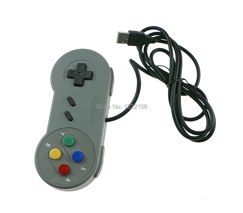2 uds Retro Super para Nintendo SNES controlador USB para PC para controladores MAC sellado - imagen 4