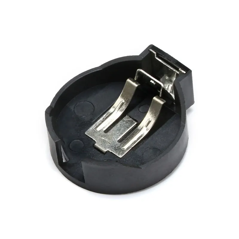 Caja de soporte de enchufe de batería de botón de celda de moneda, 2 pines, color negro, CR2450 2450, 10 unidades por lote - imagen 3