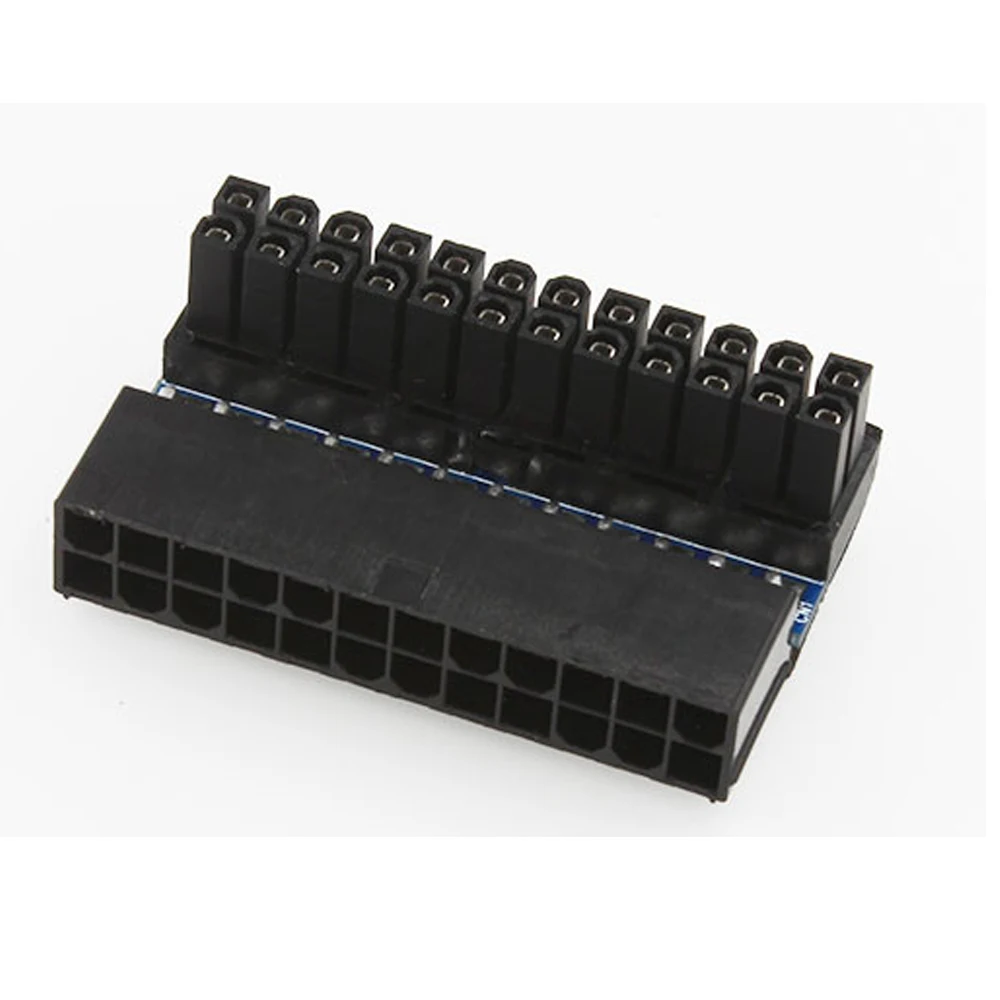 Adaptador de enchufe ATX de 24 pines a 24 Pines, 90 grados, placa base, conectores de alimentación, Cables de fuente de alimentación modulares - imagen 2