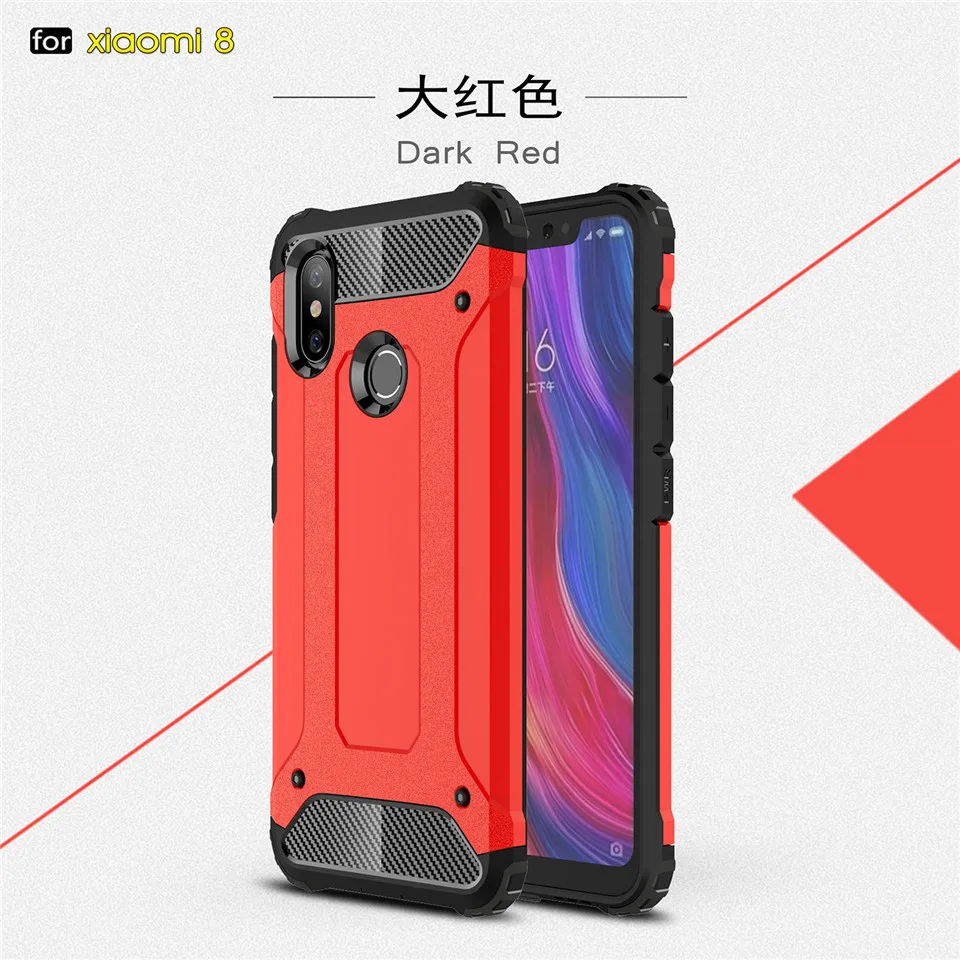 HereCaseStrong Hybrid Tough Shockproof Armor Phone Back Case For Xiaomi Mi8 SE Mix2S Mi5X 6X Redmi 5A Note 5A Rugged Impact Cover (16)