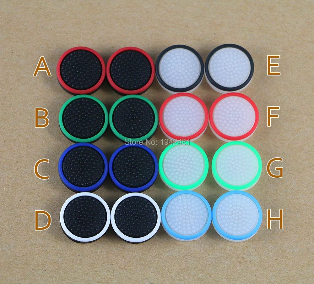 30 Uds. Cubierta de tapa de Joystick de controlador analógico de silicona luminosa multicolor para interruptor Joy Con empuñaduras de palanca de pulgar - imagen 2
