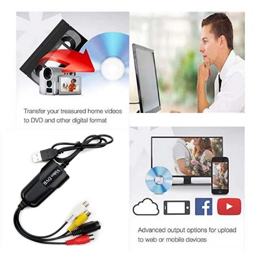 Tarjeta de Captura USB 2.0 – Convertir VHS a DVD para Windows 7/8/10 - imagen 4