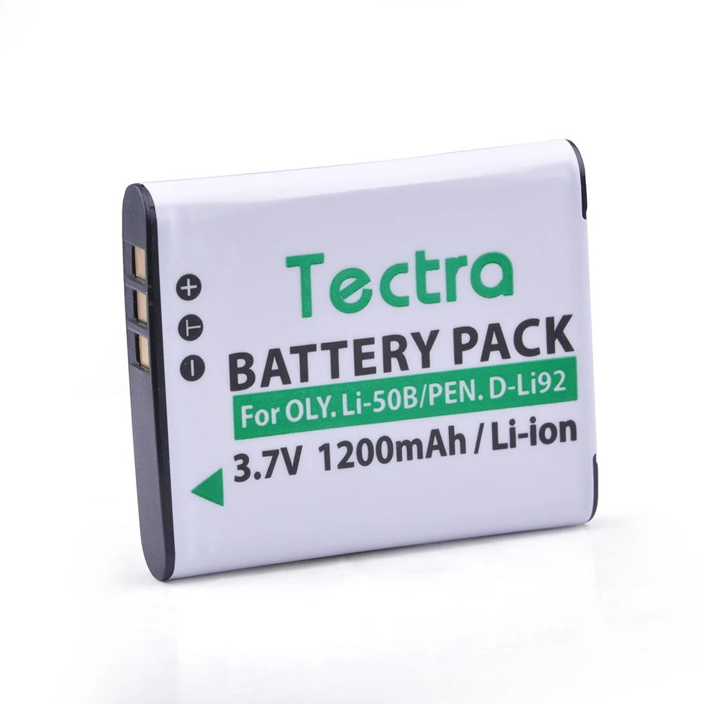 Tectra-Li-50B de repuesto para cámara, cargador Digital y enchufe de coche para Olympus 1020 1010 1030 Pentax X70, paquete de 2 unidades, Li-50B - imagen 2