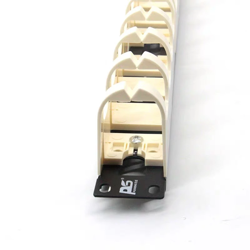Administrador de cables de voz, placa 110, anillo en U, tipo hueso de pescado, organizador de cables Ethernet Horizontal para gabinete de estante de red ftth de 19 ", ELINK - imagen 4