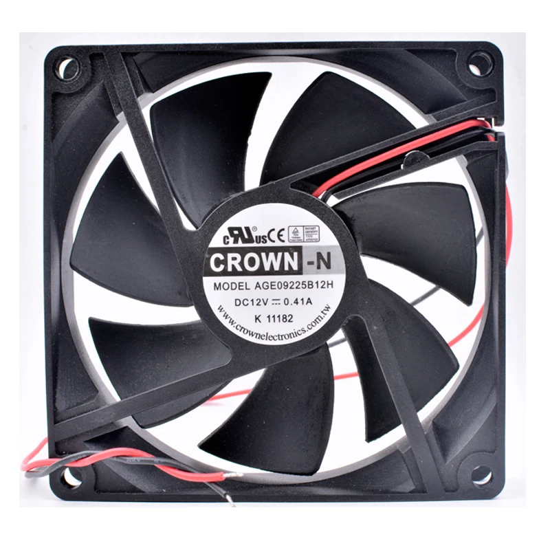 Original CROWN AGE09225S12H 9cm 9025 12V 0.41A ventilador de refrigeración del chasis de la computadora - imagen 3