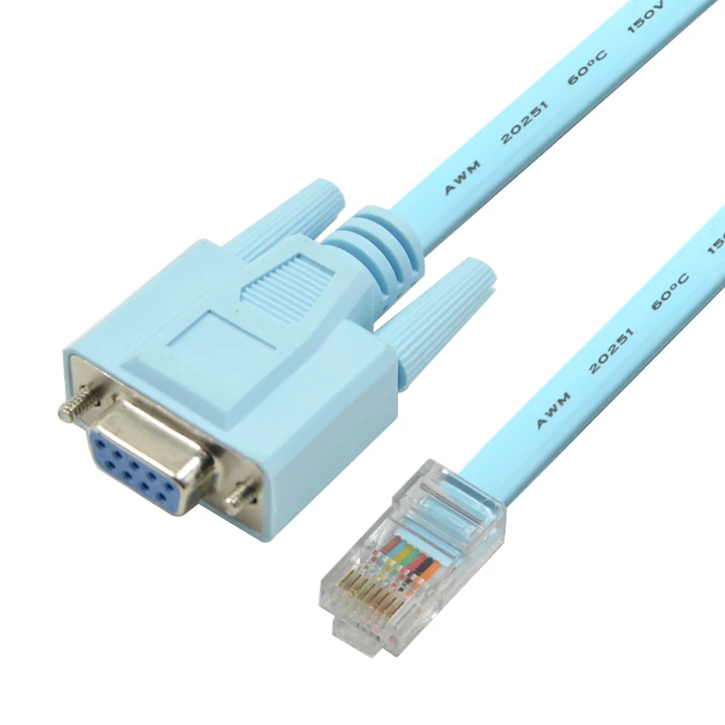 Para Cable de consola RJ45 Cat5 Ethernet a Rs232 DB9 puerto COM enrutadores hembra serie Cable adaptador de red 1,5 m 6 pies