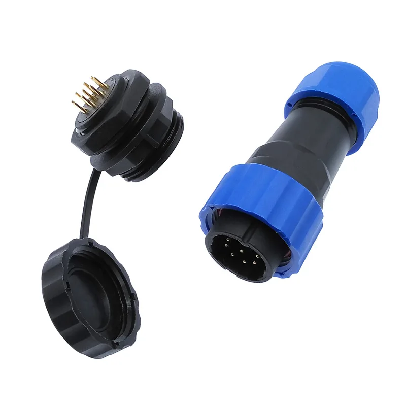 Conector impermeable recto SP20 2 pines 3/4/5/6/7/8/9/10/12/14 pines IP68 conector de cable Industrial - imagen 3