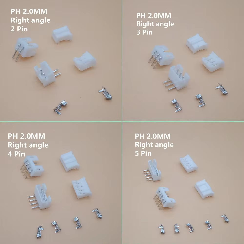 Conectores PH2.0 2,0 mm ángulo recto 2-10P