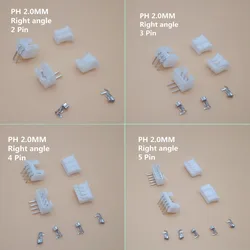 Conectores PH2.0 2,0 mm ángulo recto 2-10P