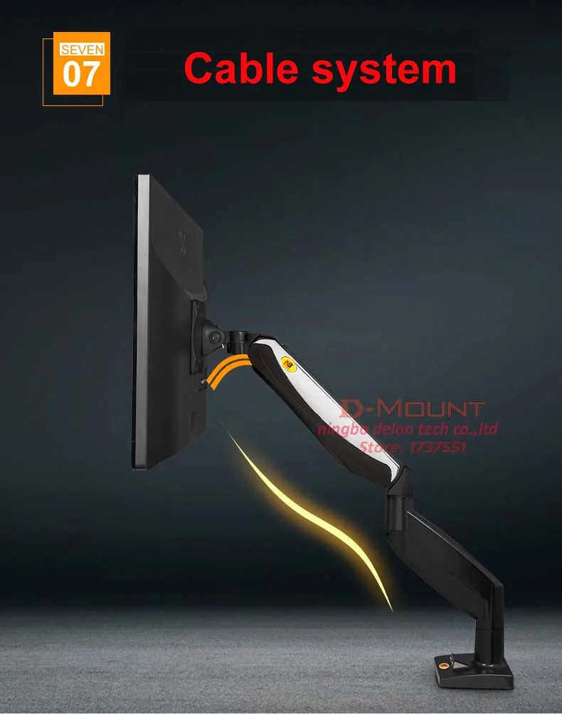 NB 22-32 "f85A con 2 USB3 360 girar resorte mecánico lcd montaje de escritorio mesa de TV monitor pantalla soporte de escritorio soporte - imagen 2