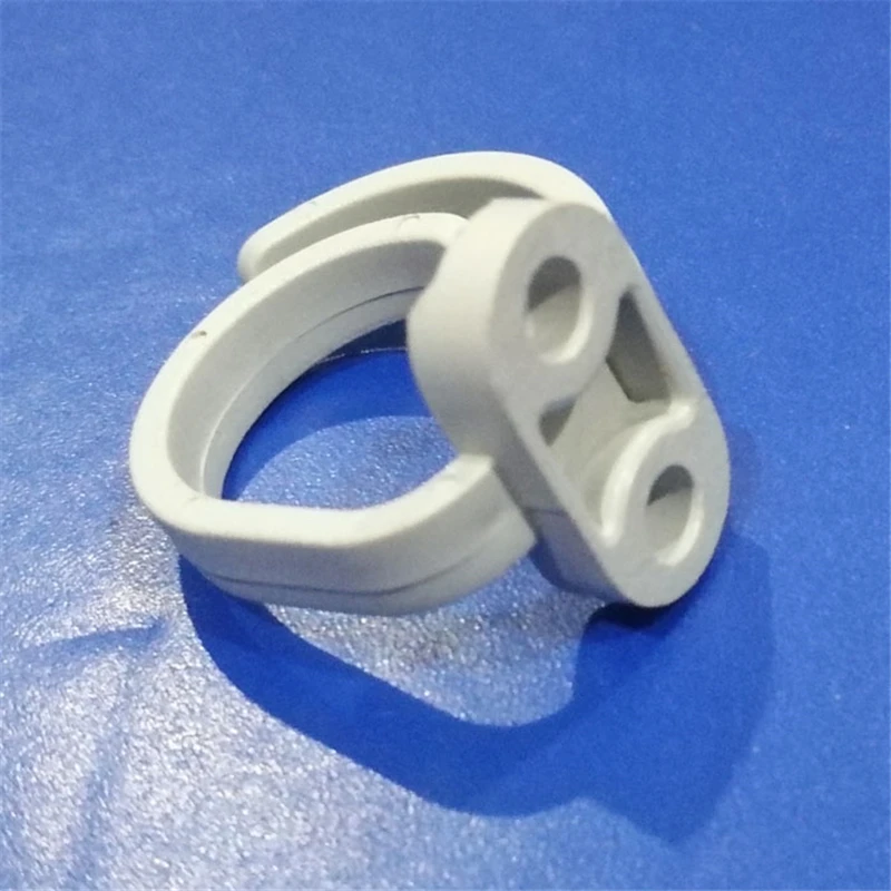 Anillo administrador de cables redondo de plástico ABS para caja de distribución gestión de cables para gabinete de red blanco 24*24*5mm fábrica 100 Uds - imagen 2