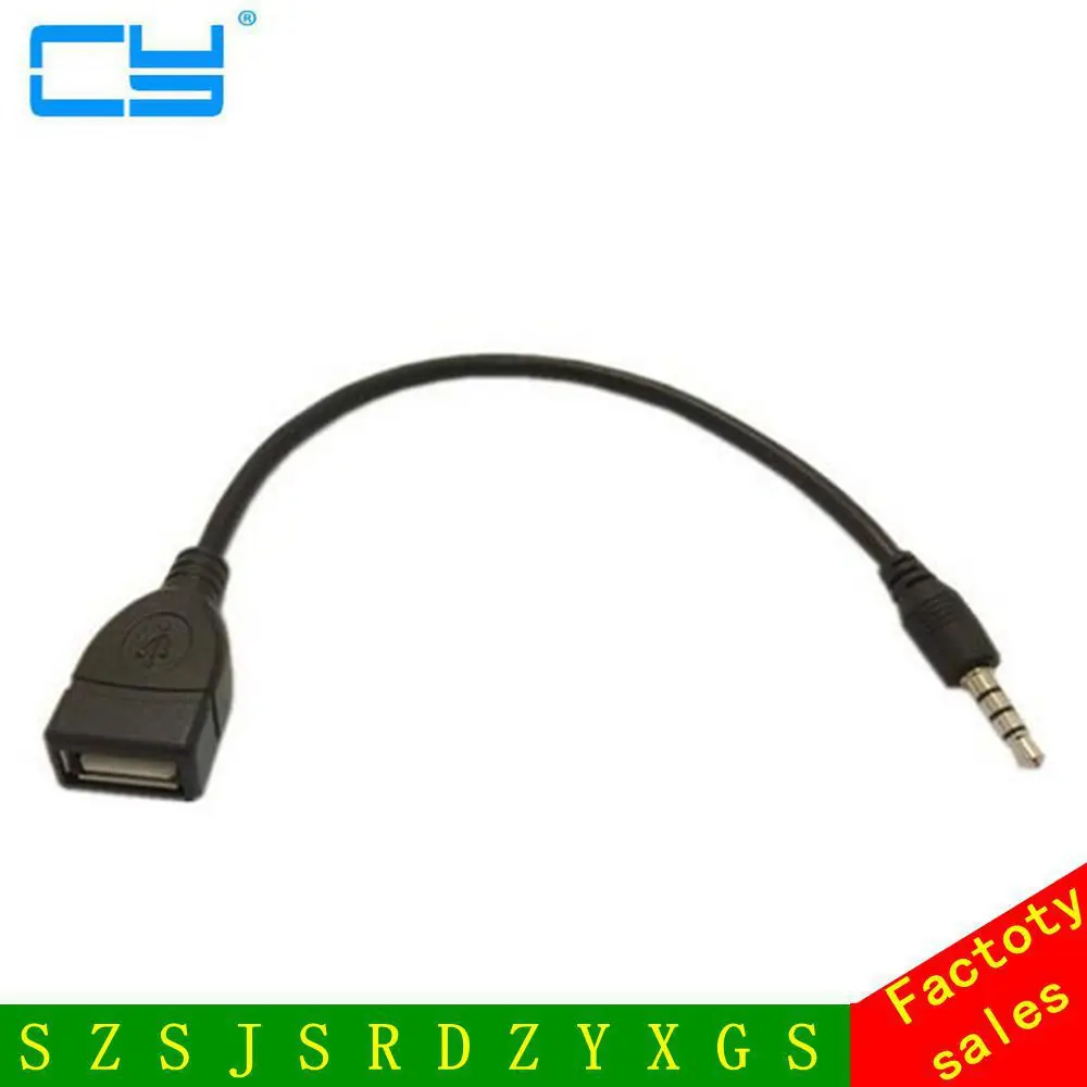 Venta caliente 3,5 mm macho a usb hembra cable adaptador audio aux Jack macho convertidor Cable de carga - imagen 4