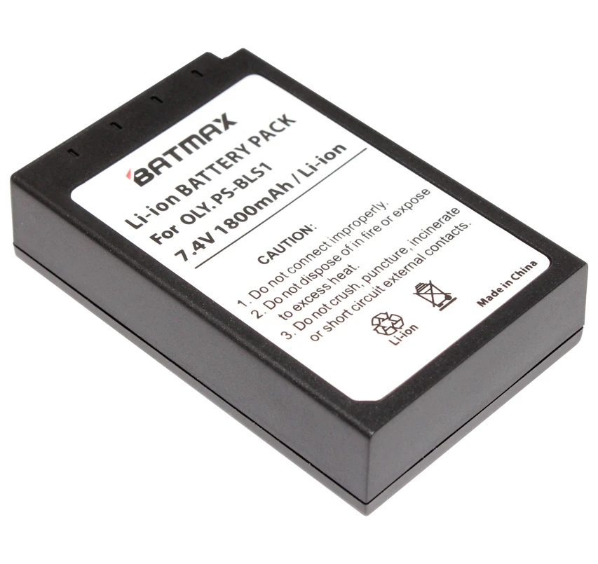 Batmax-Batería de PS-BLS1 + cargador USB LCD para Olympus, E-400,E-410,E-420,E-450,E-600,E-620, bolígrafo, E-P1, E-P2, E-P3, E-PL1, E-PL3, 1 ud. - imagen 3