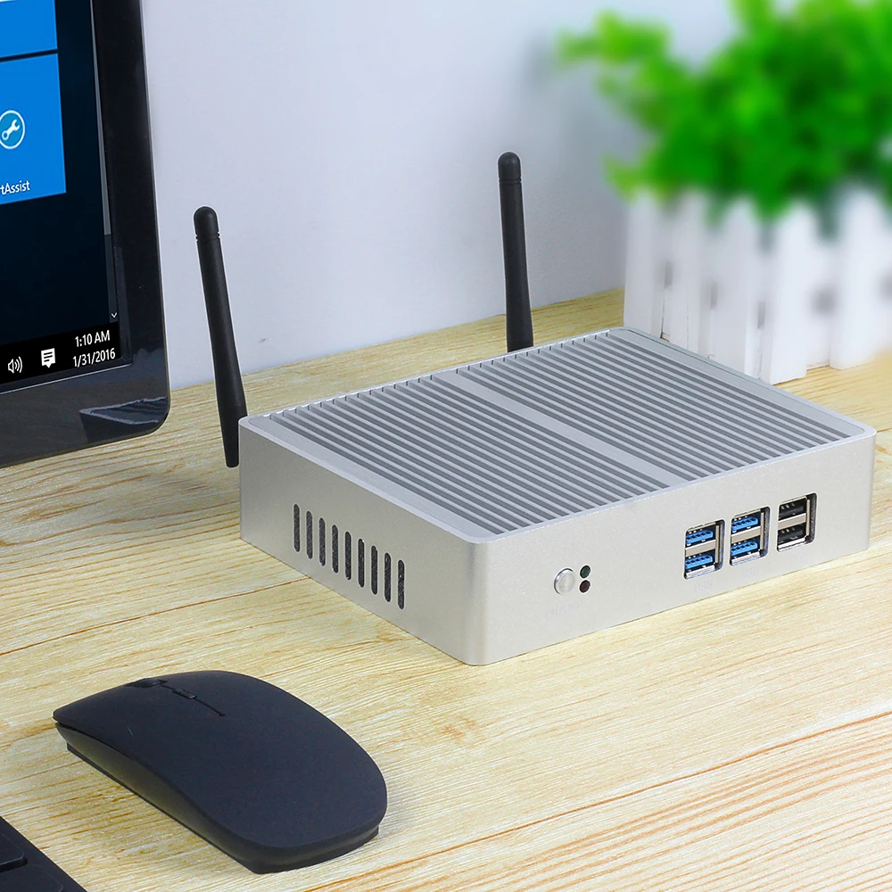 XCY Mini PC sin ventilador Intel Core i7 4500U i5 4200U i3 5005U Windows 10 HDMI VGA pantalla 300Mbps Wi-Fi Gigabit Ethernet Linux HTPC - imagen 4