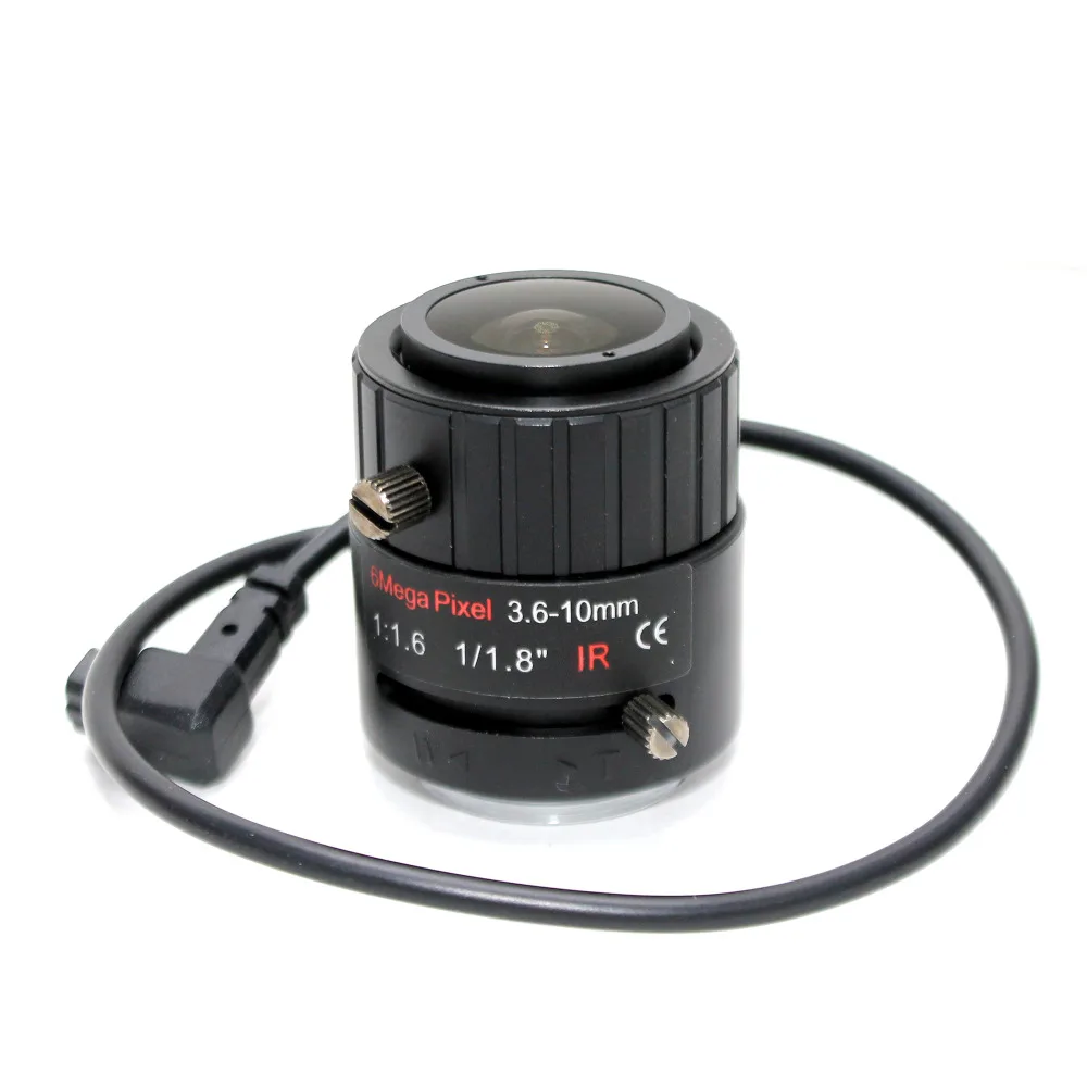Lente cs de 6MP 3,6-10mm VF Zoom Manual Auto IRIS F1.8 1/1,8 "lente de montaje CS para cámara IP de seguridad HD - imagen 2