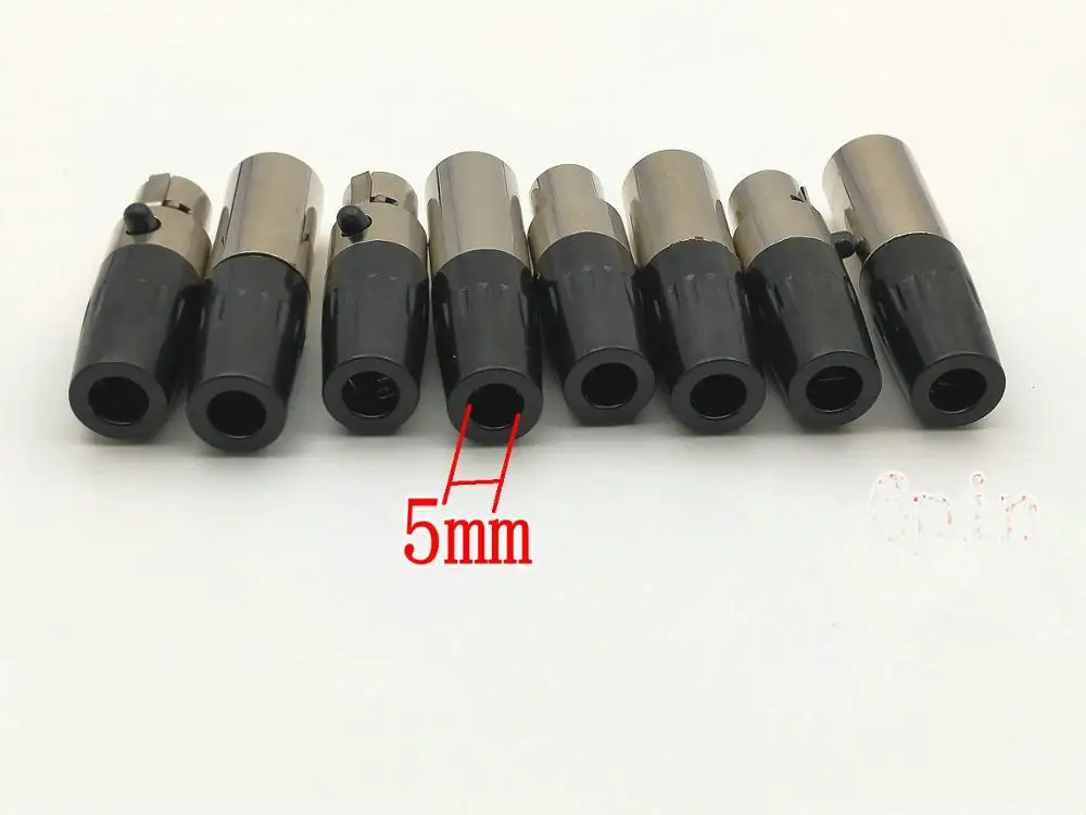 Juego de 10 MINI conectores XLR en línea (enchufe macho + conector hembra) - imagen 2