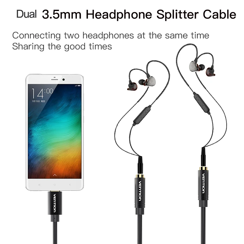 Vention-cable adaptador de auriculares tipo C a 3,5mm, conector USB 3,1 tipo C a Jack 3,5, Cable auxiliar de Audio para Xiaomi Mi6, auriculares y altavoces - imagen 3