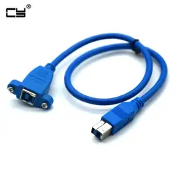 Adaptador USB 3.0 B Macho a Hembra con Agujeros Panel