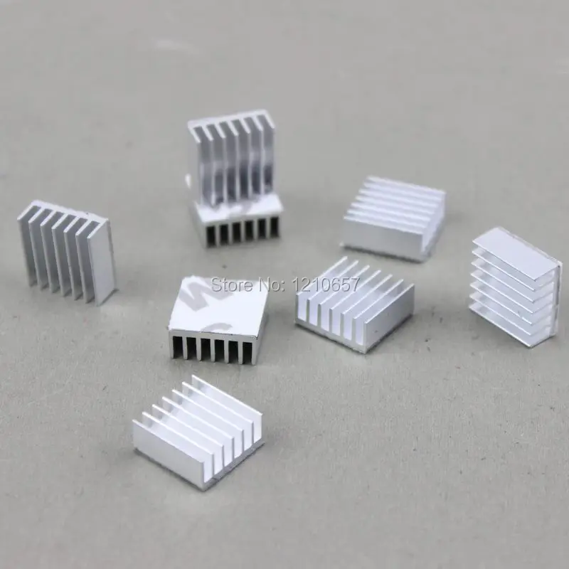 Disipador de calor de aluminio, disipador de calor MOS de refrigeración para tarjeta IC VGA DDR, plateado, 14x14x6mm, 1000 Uds.