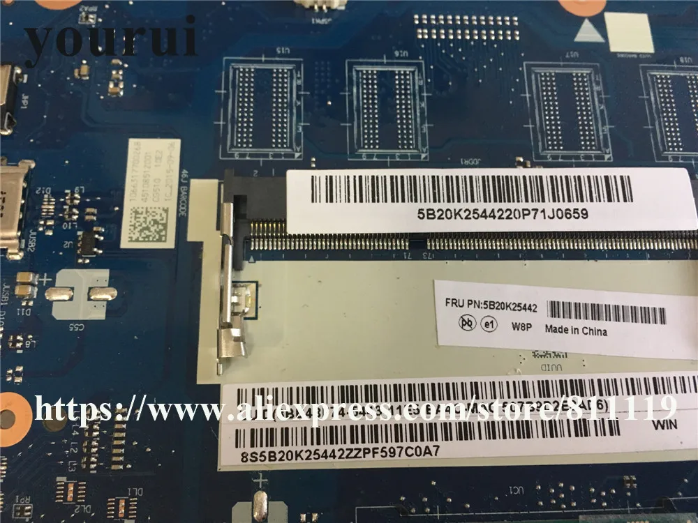 Yourui para Lenovo Ideapad 100-15IBD placa base de computadora portátil I5-5200U SR23Y placa base DDR3 CG410 CG510 NM-A681 no integrada - imagen 3