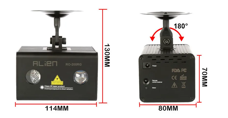 Un dron alienígena negro con una batería de 1100 mAh