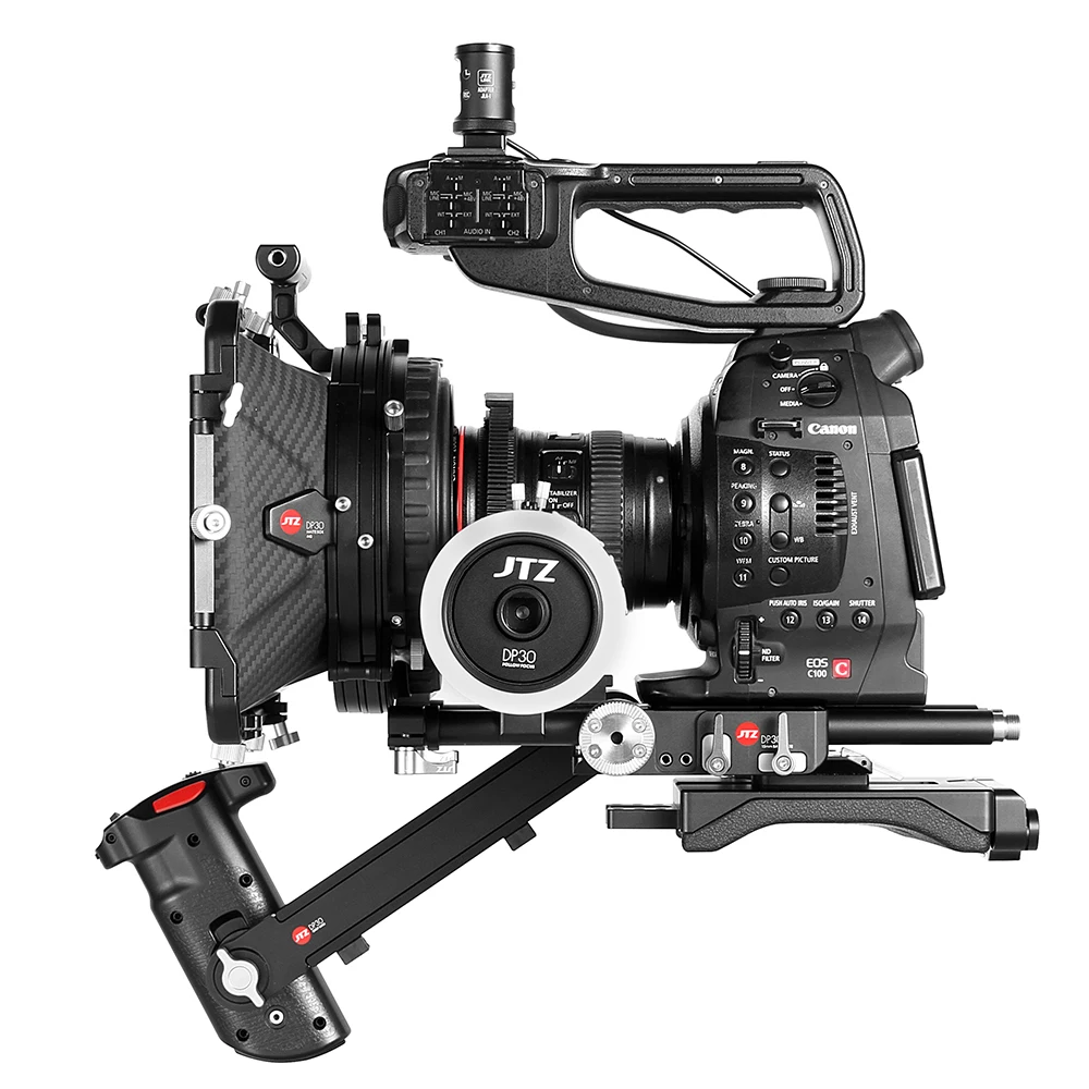 Plataforma de hombro de placa base de jaula de cámara JTZ DP30 para Canon EOS C100 C300 C500 Mark II - imagen 3