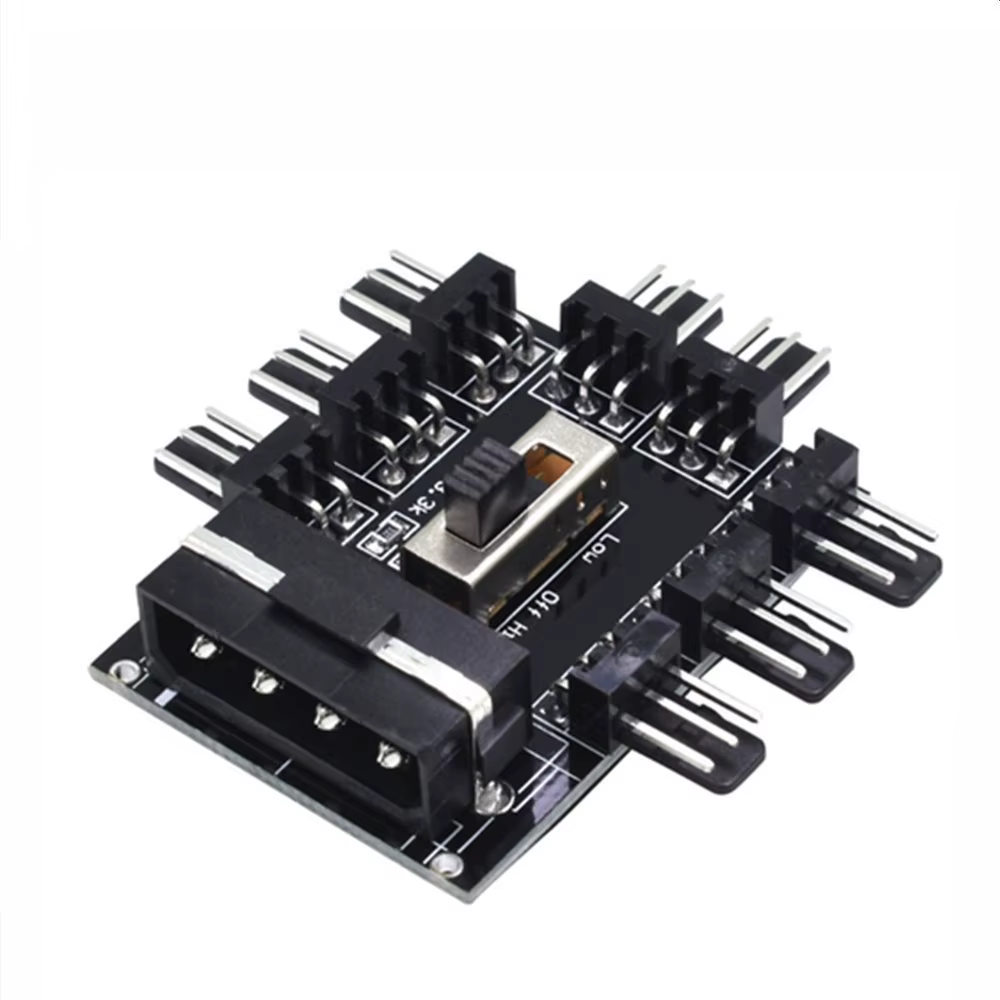 Splitter Ventiladores 8 Puertos PWM 12V – Hub Refrigeración Minería - imagen 4