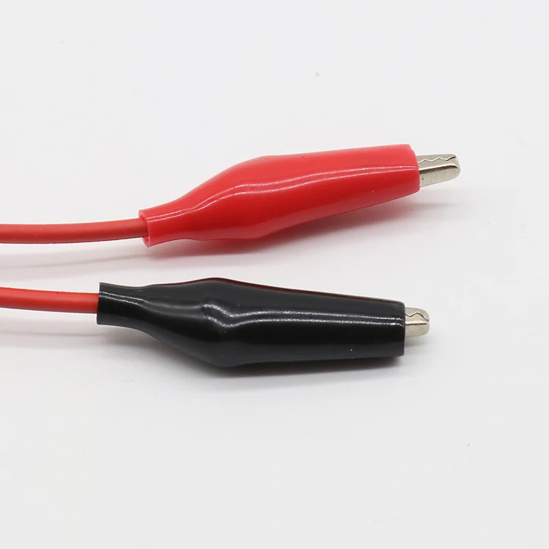 Conector Banana de inyección de 4mm a abrazadera eléctrica de cobre cubierto, Cable de prueba con pinza de cocodrilo, cables de 1M para sonda de prueba - imagen 4