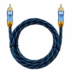 EMK Cable RCA Coaxial Audio Digital – Doble Blindaje Chapado Oro