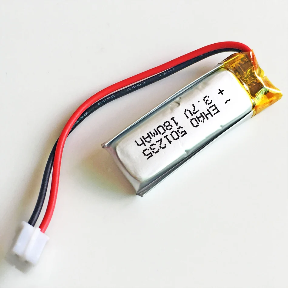 Batería recargable LiPo 3,7 + JST PH 180mm, Conector de 2 pines para Mp3, Bluetooth, GPS, PSP, grabadora de auriculares, altavoz, 501235 V, 2,0 mAh - imagen 3
