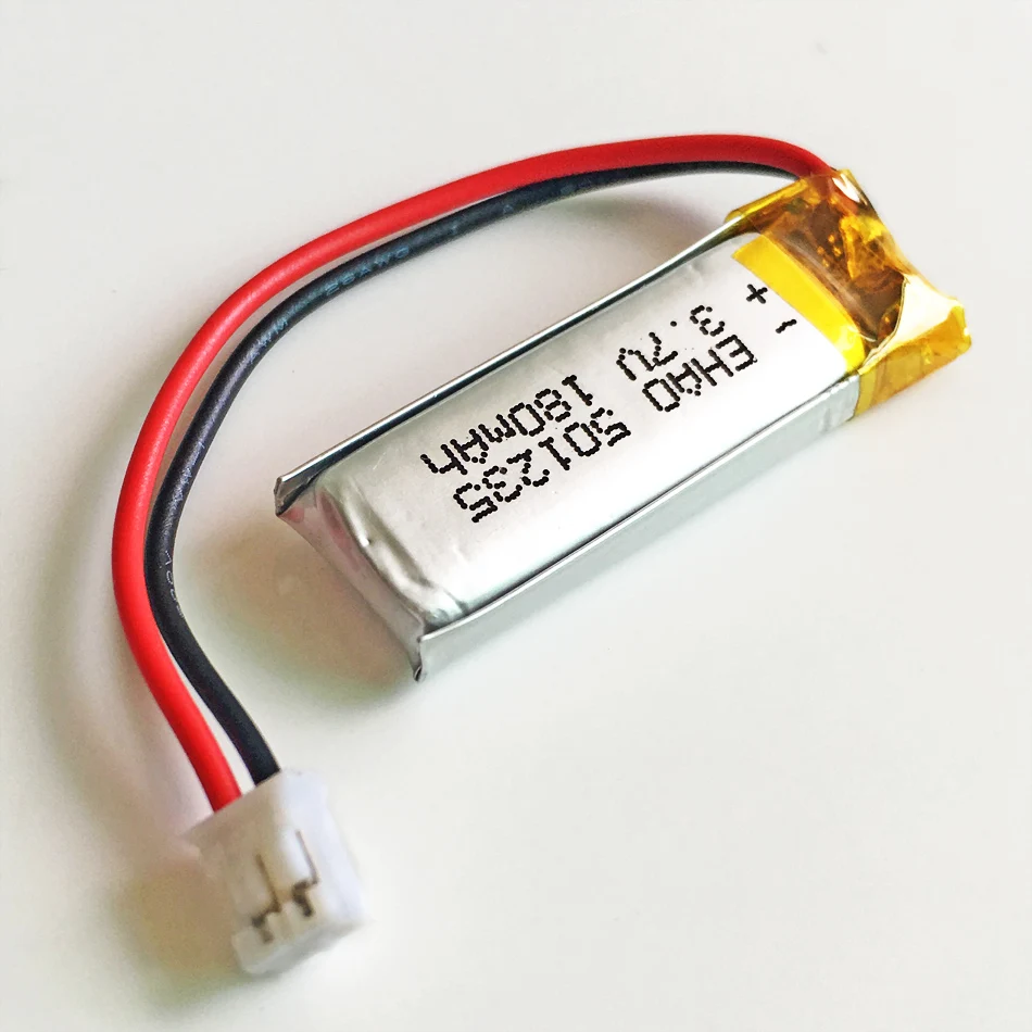 Batería recargable LiPo 3,7 + JST PH 180mm, Conector de 2 pines para Mp3, Bluetooth, GPS, PSP, grabadora de auriculares, altavoz, 501235 V, 2,0 mAh - imagen 2
