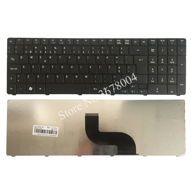 Teclado para portátil Acer Aspire 7735G, 7735Z, 7735ZG, G730Z, G730ZG, 5253, 5333, 5340, 5349, 5360, 5733, 5733Z, 7751G, portugués, PO