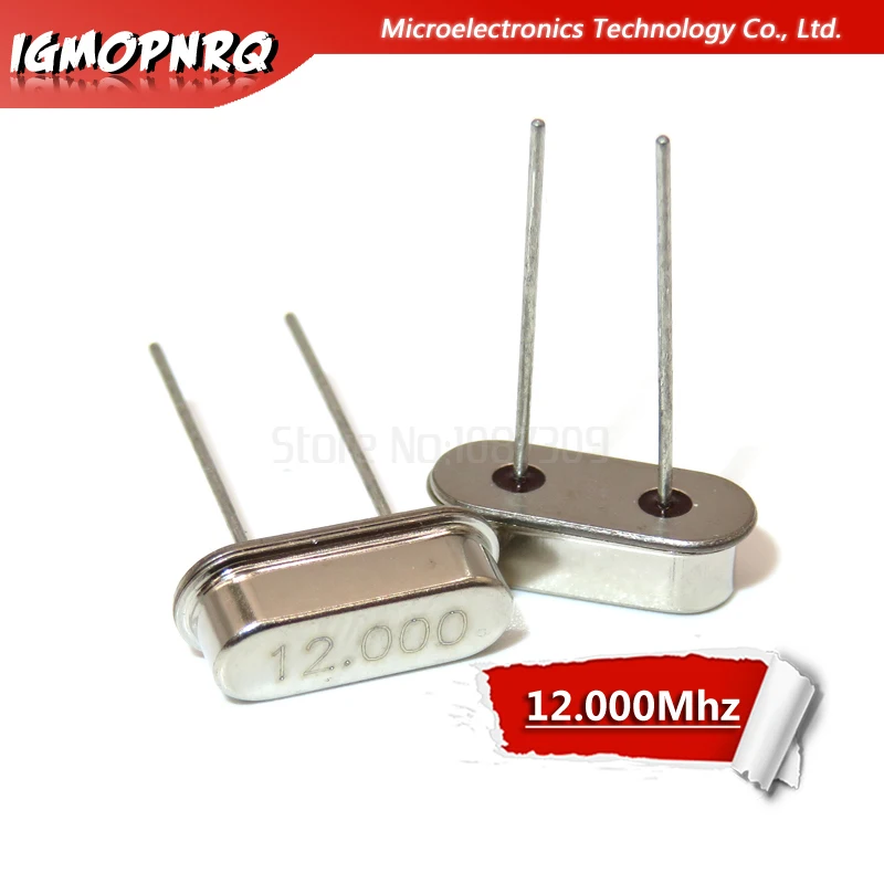 IgMopnrq-resonador de cristal de cuarzo, 12.000M, 12.000Mhz, 12 Mhz, oscilador pasivo HC 49S, nuevo HC-49S, 10 Uds.