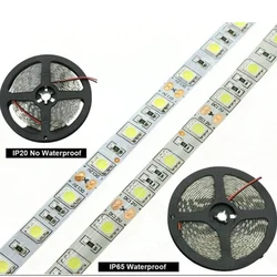 Tira de luces LED impermeable para iluminación trasera de tv, cinta de luz flexible de 5 metros, color blanco cálido, 5050, 24 V, RGB, cc 5, 12 y 24 v