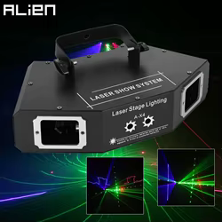ALIEN 25 patrones a todo Color escáner láser proyector DMX efecto de iluminación de escenario DJ Disco Bar fiesta vacaciones baile luces de Navidad