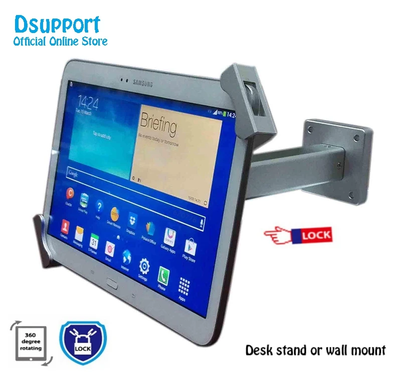 Soporte de escritorio de montaje en pared Universal para tableta de seguridad soporte antirrobo soporte de seguridad para 7-13 pulgadas - imagen 5
