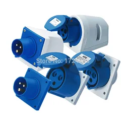 Conector Industrial Tripolar 16A – Enchufe Macho para Instalaciones