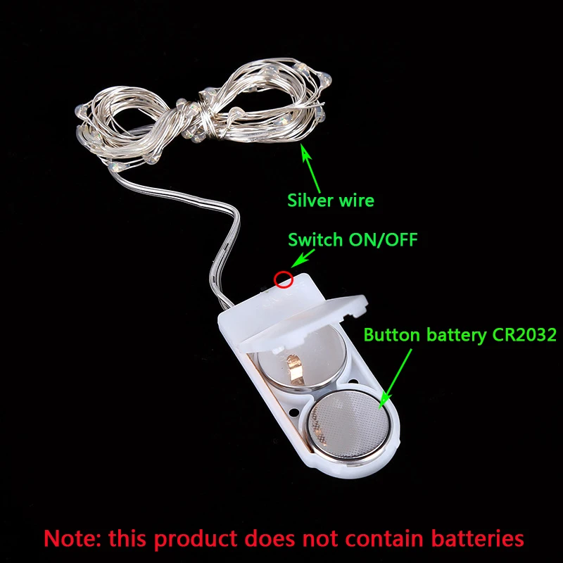 Hit 1M 2M 3M LED creativo 7 colores botón caja de batería de cobre serie de lámparas Mini pequeñas luces decorativas - imagen 5