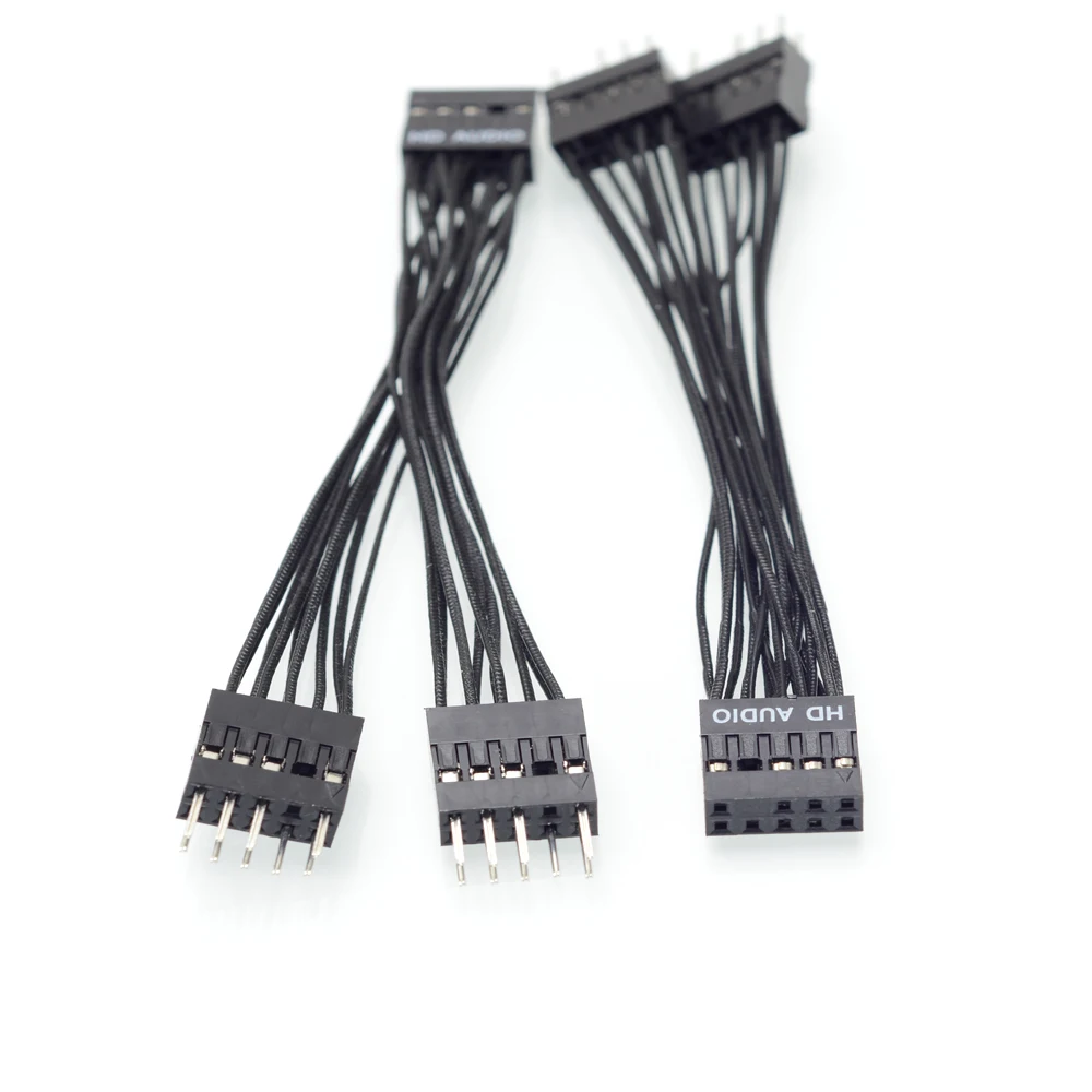 Cable Extensión 9 Pines HD Audio Y Divisor 1 a 2 Puertos Macho Hembra - imagen 2