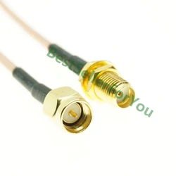 Cable Coaxial RG316 SMA Macho-Hembra 50 cm - uso general RF blindado