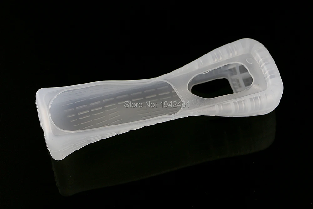 1 Uds. Funda protectora de silicona de buena calidad para controlador de juego WII guantes de juego de silicona negros/blancos - imagen 2
