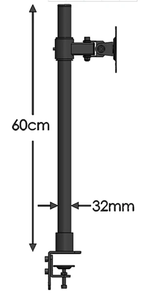 DL-T801L-Soporte de escritorio para monitor, brazo móvil para tv LCD, rotación de 360 grados, VESA, 75x75, 100x100, 11kg, 60cm - imagen 2
