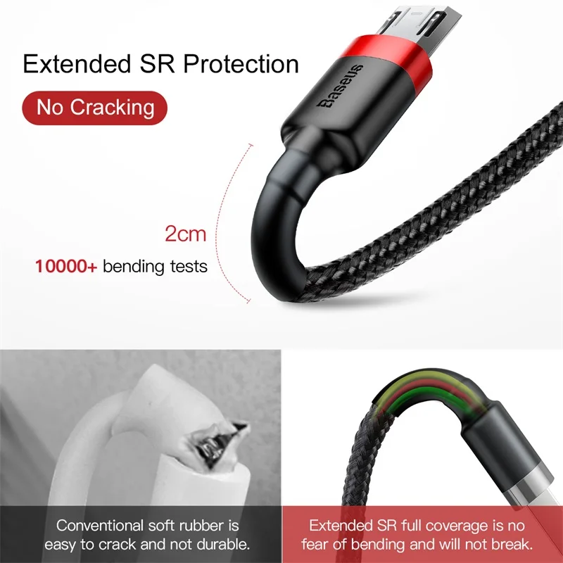 Cable Baseus USB-C Carga Rápida Compatible Huawei P30 Xiaomi - imagen 4