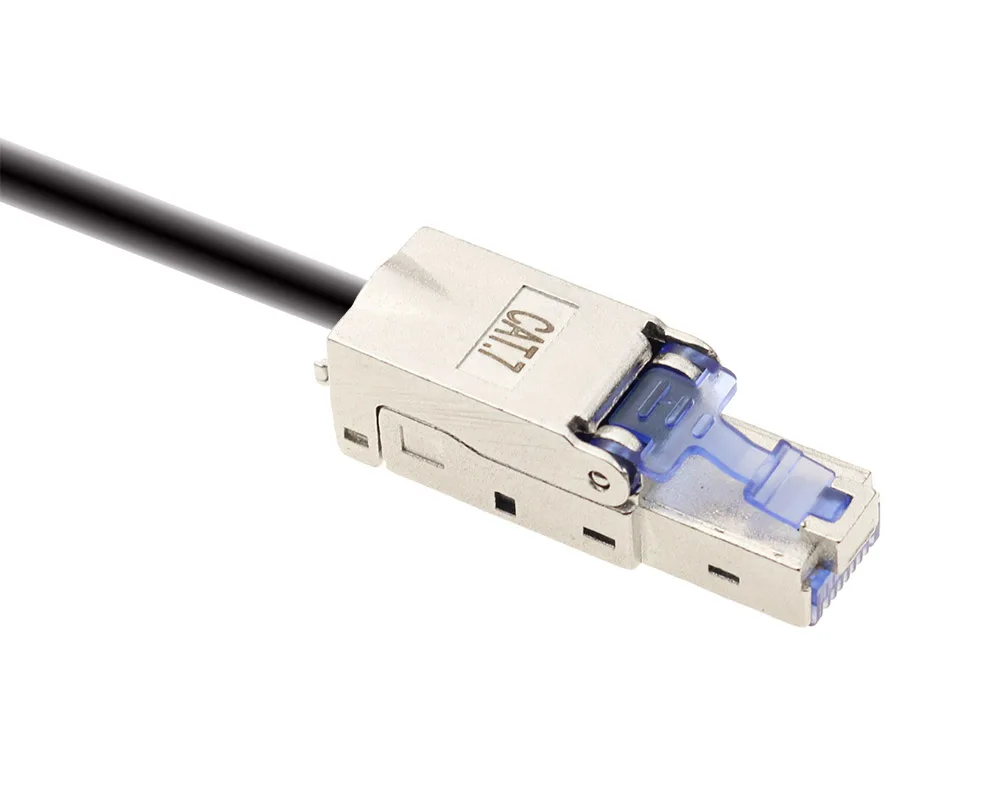 Cable Matters-Paquete de 2 conectores modulares sin herramientas, conector RJ45 Cat 7/Cat6A, conector Cat7, 23/24AWG - imagen 5