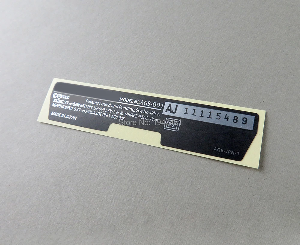 5 uds para Game boy etiqueta adhesiva para GameBoy GBA GBC GBP GBA SP etiqueta trasera de consola - imagen 2