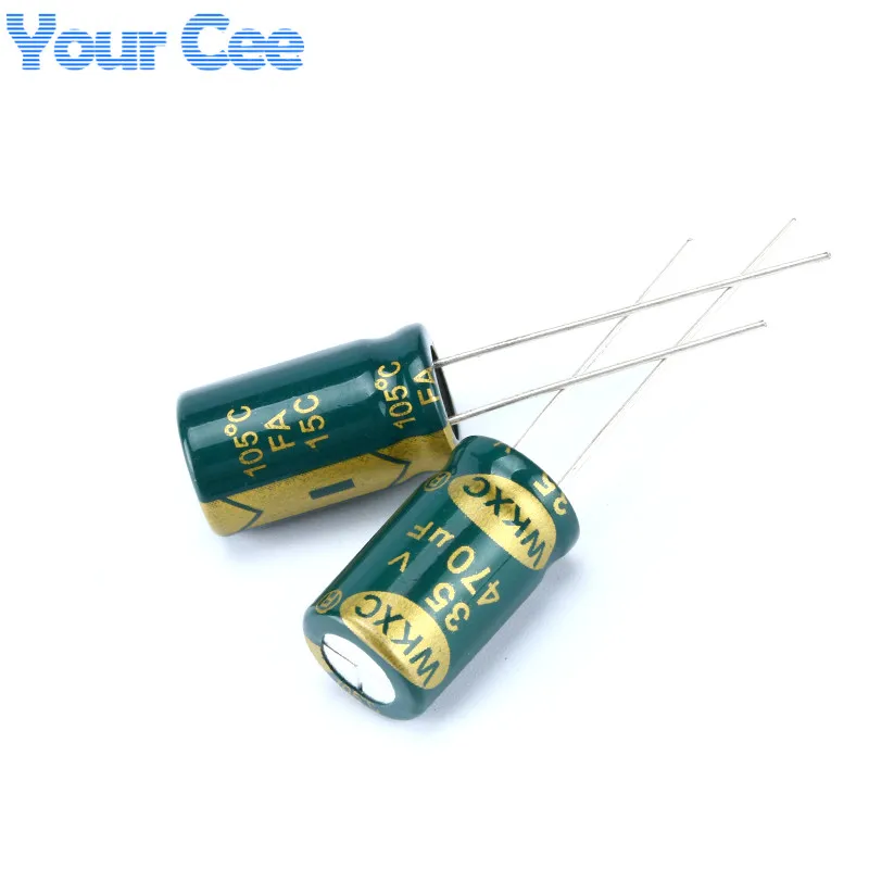 Condensadores electrolíticos de aluminio, alta frecuencia, 35V, 470UF, 10x17mm, 20 unidades - imagen 3