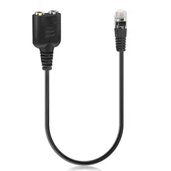 Cable Adaptador RJ9 Macho Hembra a 3.5mm para Auriculares PC Teléfono