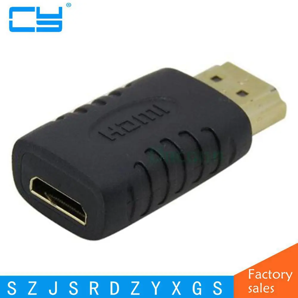Conector macho a Mini HD hembra, compatible con HD chapado en oro, adaptador convertidor de TV HD, HDTV - imagen 2