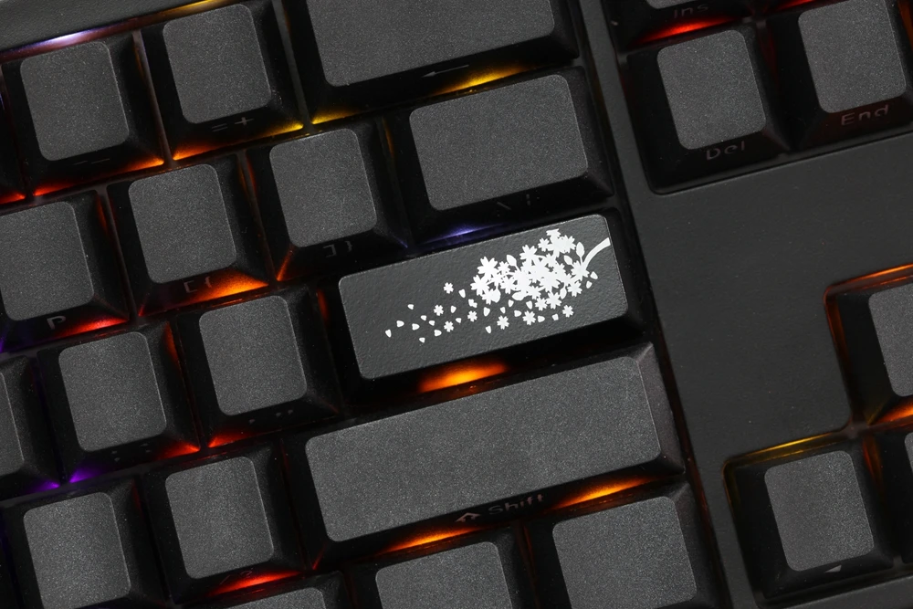 Novedad Shine Through Keycaps ABS grabado Shine-Through sakura negro rojo teclado mecánico personalizado entrar backspace - imagen 5