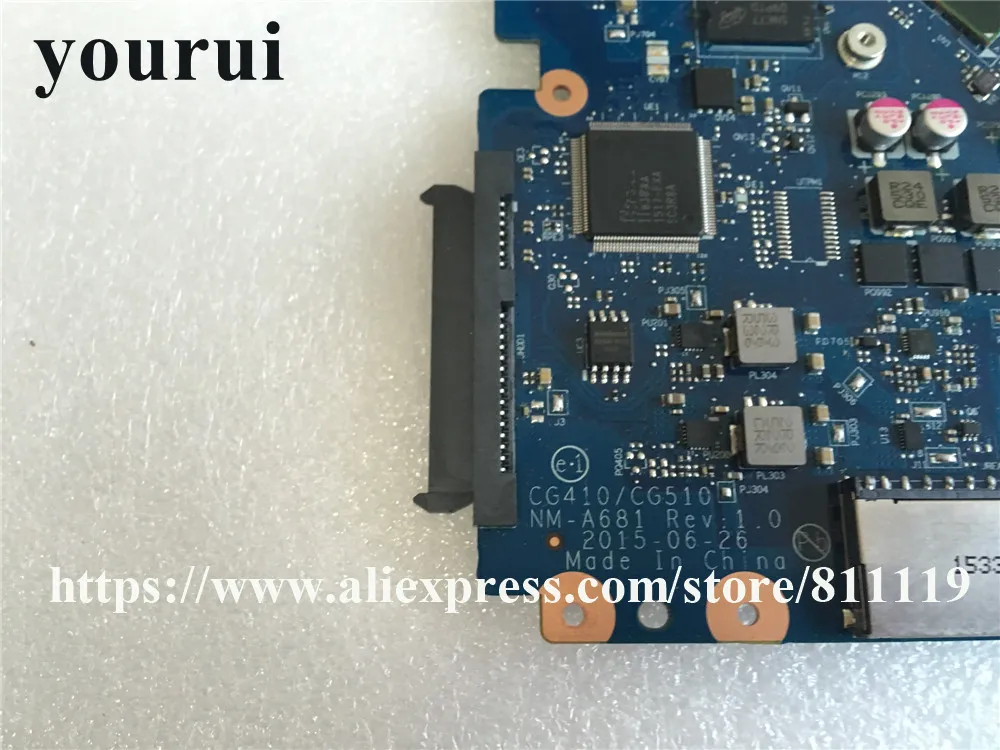 Yourui para Lenovo Ideapad 100-15IBD placa base de computadora portátil I5-5200U SR23Y placa base DDR3 CG410 CG510 NM-A681 no integrada - imagen 4